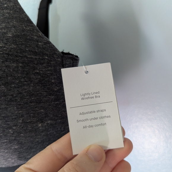 Auden Charcoal and Black Lightly Lined Wire Free Bra 36DD - Picture 2 of 5